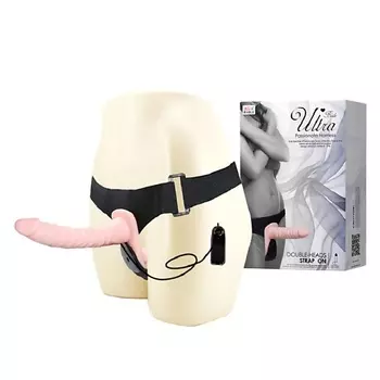 BAILE Baile Double Heads Strap-on Страпон женский двойной на ремешках,с вибрацией