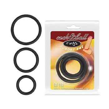 BAILE Baile Набор Эрекционных колец Cock & Ball rings Rubber Set