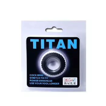BAILE Эрекционное кольцо TITAN с ребрышками