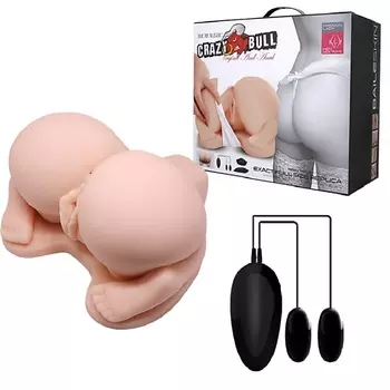 BAILE Мастурбатор вагина-анус с вибрацией догги-стайл Crazy Bull Vagina and Anal