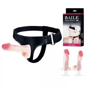 BAILE Страпон женский с двумя сменными насадками на трусиках