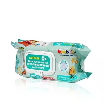 BAMBOLINA Влажные салфетки детские гипоаллергенные Алое Вера 120.0