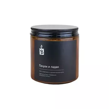 BANKA HOME Ароматическая свеча в темной банке "Пачули и ладан" 480
