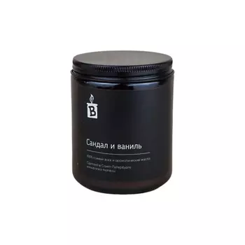 BANKA HOME Ароматическая свеча в темной банке "Сандал и ваниль" 240.0