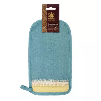 БАННЫЕ ШТУЧКИ Мочалка «Королевская», рукавица с декором- тесьма