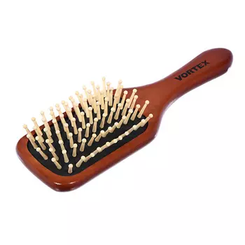 БАННЫЕ ШТУЧКИ Расческа деревянная, массажная, 20х6х3,5 см, "прямоугольник", с деревянными зубчиками