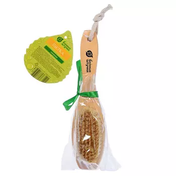 БАННЫЕ ШТУЧКИ Щетка деревянная, двусторонняя с массажером