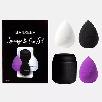 BANXEER Набор спонжей и кейс для хранения
