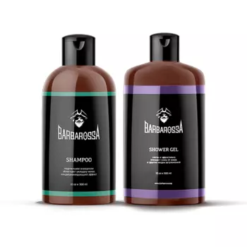 BARBAROSSA Мужской набор для душа: Гель и Шампунь