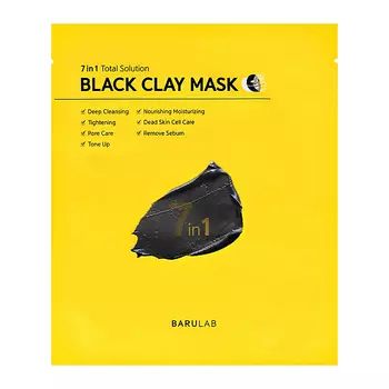 BARULAB Маска для лица с черной глиной 7 в 1 18.0