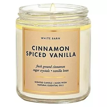 BATH & BODY WORKS Ароматическая свеча Cinnamon Spiced Vanilla Single Wick Candle
