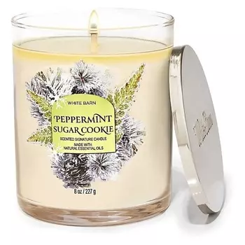 BATH & BODY WORKS Ароматическая свеча Peppermint Sugar Cookie Scented Candle