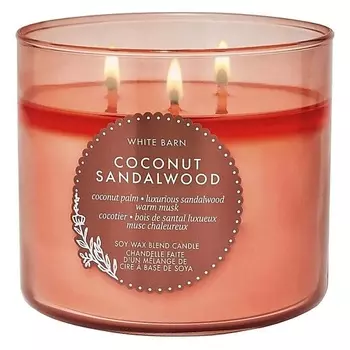BATH & BODY WORKS Ароматическая свеча White Barn Coconut Sandalwood