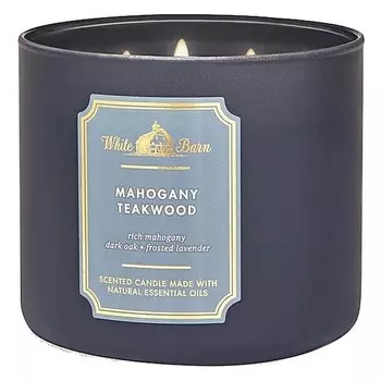BATH & BODY WORKS Ароматическая свеча White Barn Mahogany Teakwood Scented Candle
