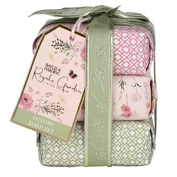 BAYLIS&HARDING BAYLIS & HARDING Кусковое мыло в подарочной упаковке Royale Garden Rose, Poppy & Vanilla 1.0
