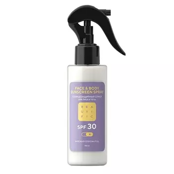 BEAUTIFIC Солнцезащитный спрей для лица и тела с SPF 30 Face & Body Sunscreen Spray