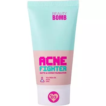 BEAUTY BOMB Тональный крем Matte & cover foundation "ACNE FIGHTER"