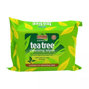 BEAUTY FORMULAS Салфетки очищающие Чайное дерево Tea Tree Cleansing Wipes