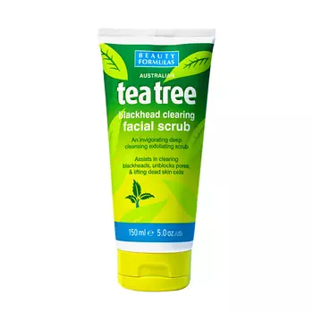 BEAUTY FORMULAS Скраб для лица от угрей Чайное дерево Tea Tree Blackhead Clearing Facial Scrub