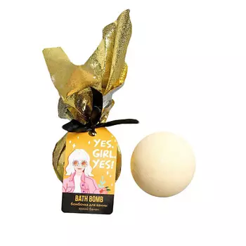 BEAUTY FOX Бурлящий шар в пленке с шильдом Yes,GIRL,Yes, аромат банан