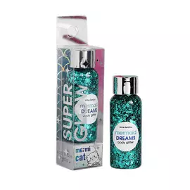 BEAUTY FOX Глиттер для лица и тела Mermicat, оттенок бирюзовый