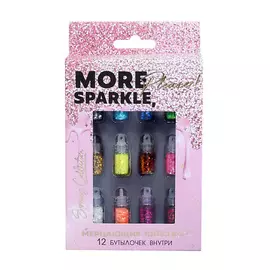 BEAUTY FOX Крупные блёстки для декора ногтей More sparkle, please!, 12 цветов