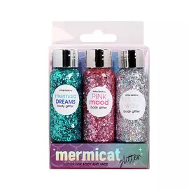 BEAUTY FOX Набор глиттеров для лица и тела Glitter Primer, 3 цвета