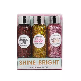 BEAUTY FOX Набор глиттеров для лица и тела Meowmazing, 3 цвета