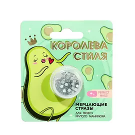 BEAUTY FOX Стразы для декора ногтей «Королева стиля», цвет серебристый