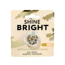 BEAUTY FOX Стразы для декора ногтей Shine bright, цвет золотистый