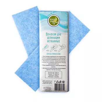 BEAUTY SHINE Полоски для депиляции нетканные зелёные (100 шт) 3.0