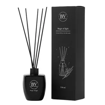 BEAUTY VIBRATIONS Парфюм для дома (арома-диффузор) "Magic of light" тёмный дизайн