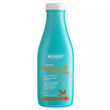 BEAVER Шампунь для поврежденных волос с Аргановым Маслом и Кератином