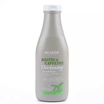 BEAVER Шампунь для волос укрепляющий с Биотином и Кофеином