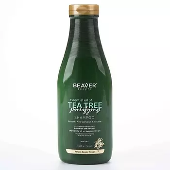 BEAVER Шампунь для волос с Маслом Австралийского чайного дерева, против перхоти