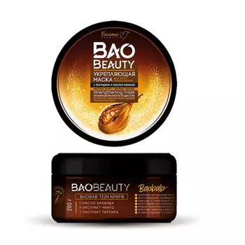БЕЛИТА-М Маска для всех типов волос укрепляющая с пептидами и маслом баобаба BAOBEAUTY 200.0