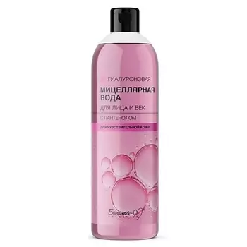 БЕЛИТА-М Мицеллярная вода для лица и век гиалуроновая с пантенолом для чувствительной кожи 400.0