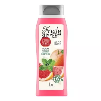 BELKOSMEX Гель для душа бодрящая свежесть солнечный грейпфрут мята Fruity Summer 500.0