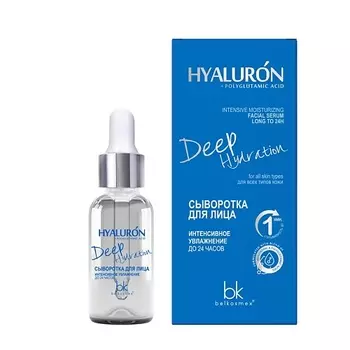 BELKOSMEX Сыворотка для лица интенсивное увлажнение до 24 часов HYALURON Deep Hydration 30.0