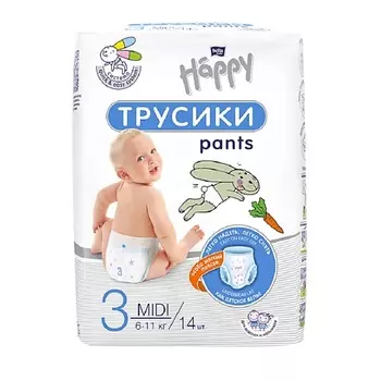 BELLA BABY HAPPY Подгузники - трусики для детей Midi
