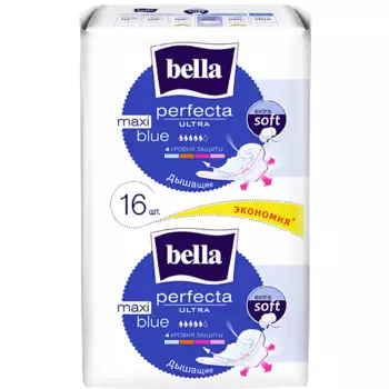 BELLA Прокладки ультратонкие Perfecta maxi blue 16.0