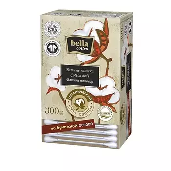 BELLA Ватные палочки cotton из органического хлопка в картонной коробке 300.0