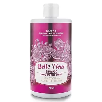 BELLE FLEUR Шампунь для роста и укрепления волос c экстрактом пиона и розы 700.0