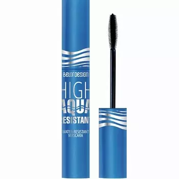 BELOR DESIGN Тушь для ресниц HIGH AQUA RESISTANT влагоустойчивая, черная 12.0
