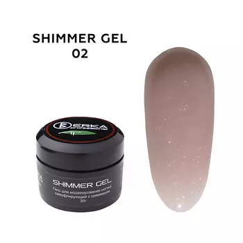 BERKA Гель камуфлирующий для наращивания ногтей SHIMMER GEL
