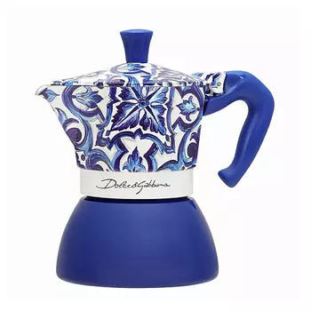BIALETTI Гейзерная кофеварка Italian Coffee Pot D&G BLU MEDI 4T