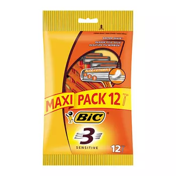 BIC Одноразовые бритвы мужские 3 лезвия 3 Sensitive 27.0