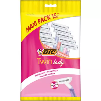BIC Одноразовые бритвы женские 2 лезвия Twin Lady 82.0