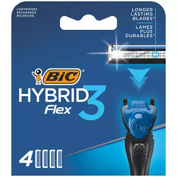 BIC Сменные кассеты для бритья 3 лезвия Hybrid 3 Flex 31.0