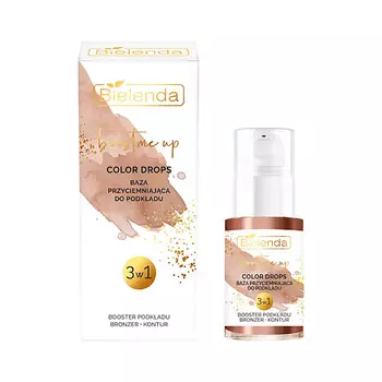 BIELENDA BOOST ME UP Color drops Темная основа под макияж 3в1